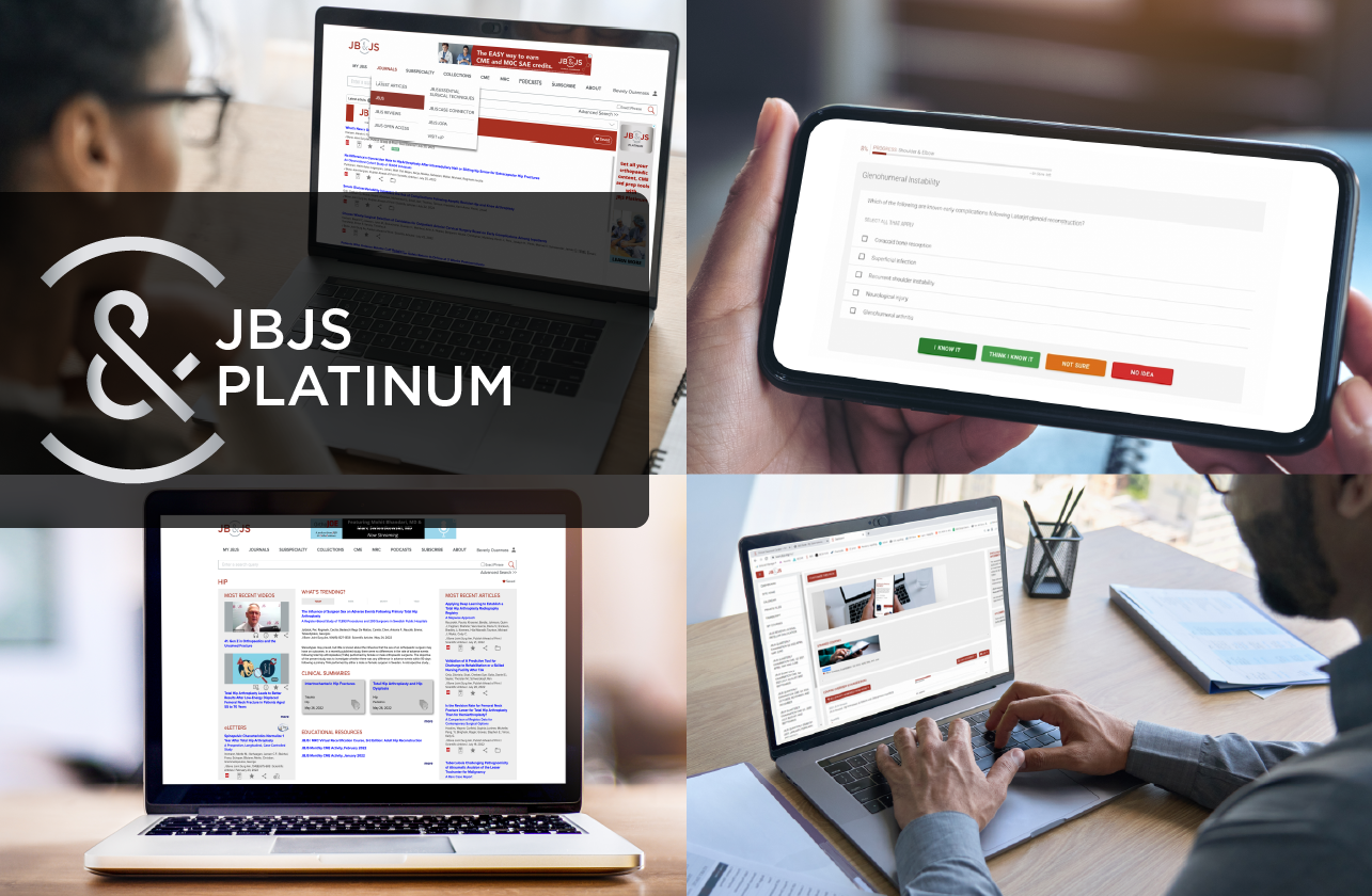 Enjoy Six FREE Months of JBJS Platinum for OrthoForum Members
